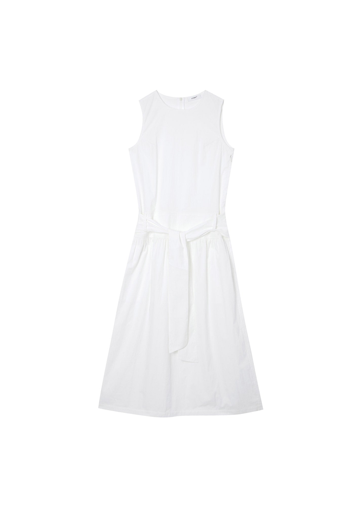 KNOT-DETAIL SLEEVELESS DRESS / 2 Color