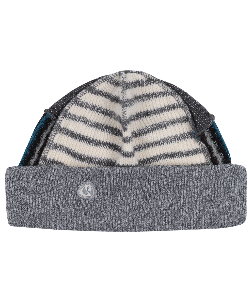 PATCHWORK BEANIE GREY