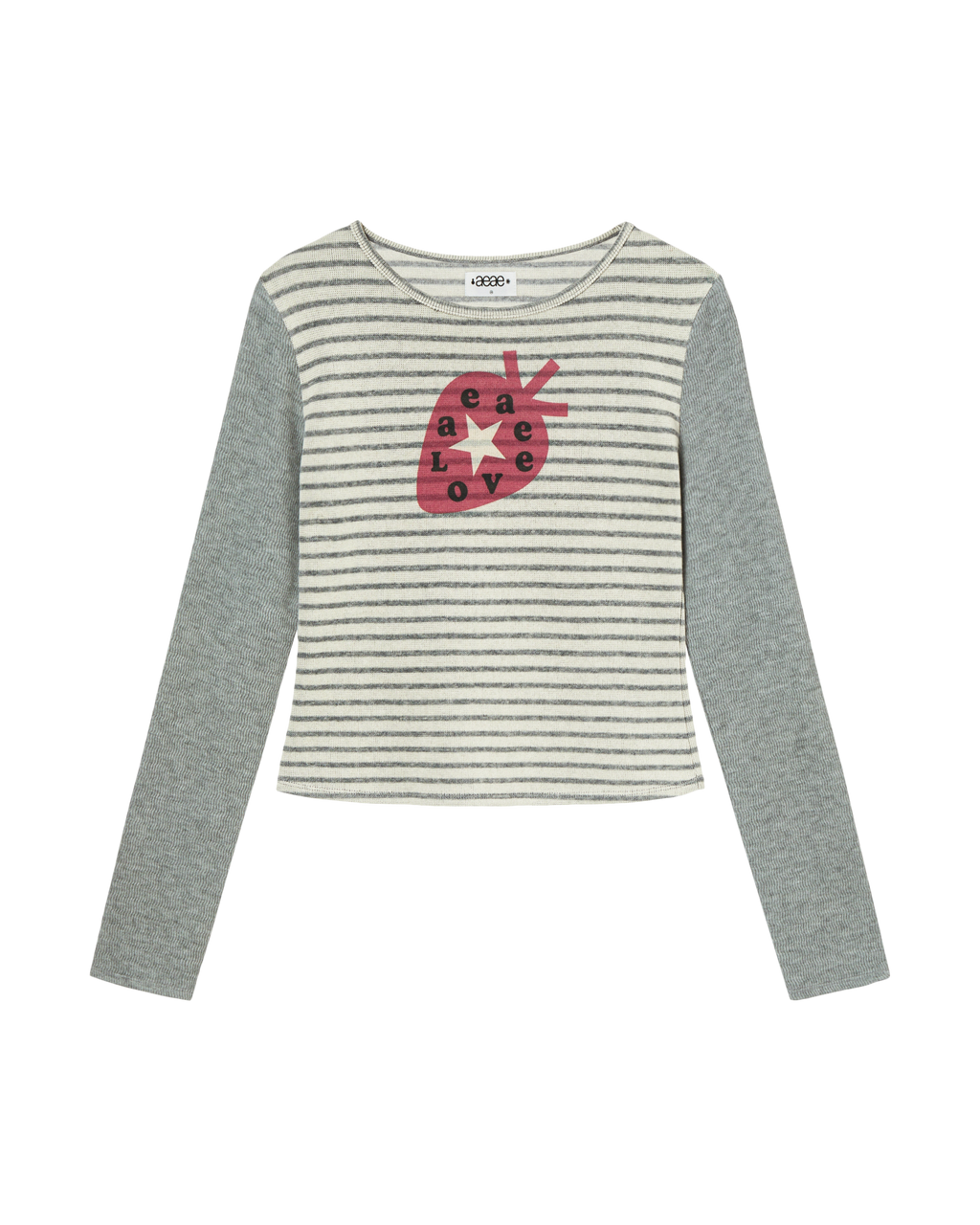 STRAWBERRY TEE GREY
