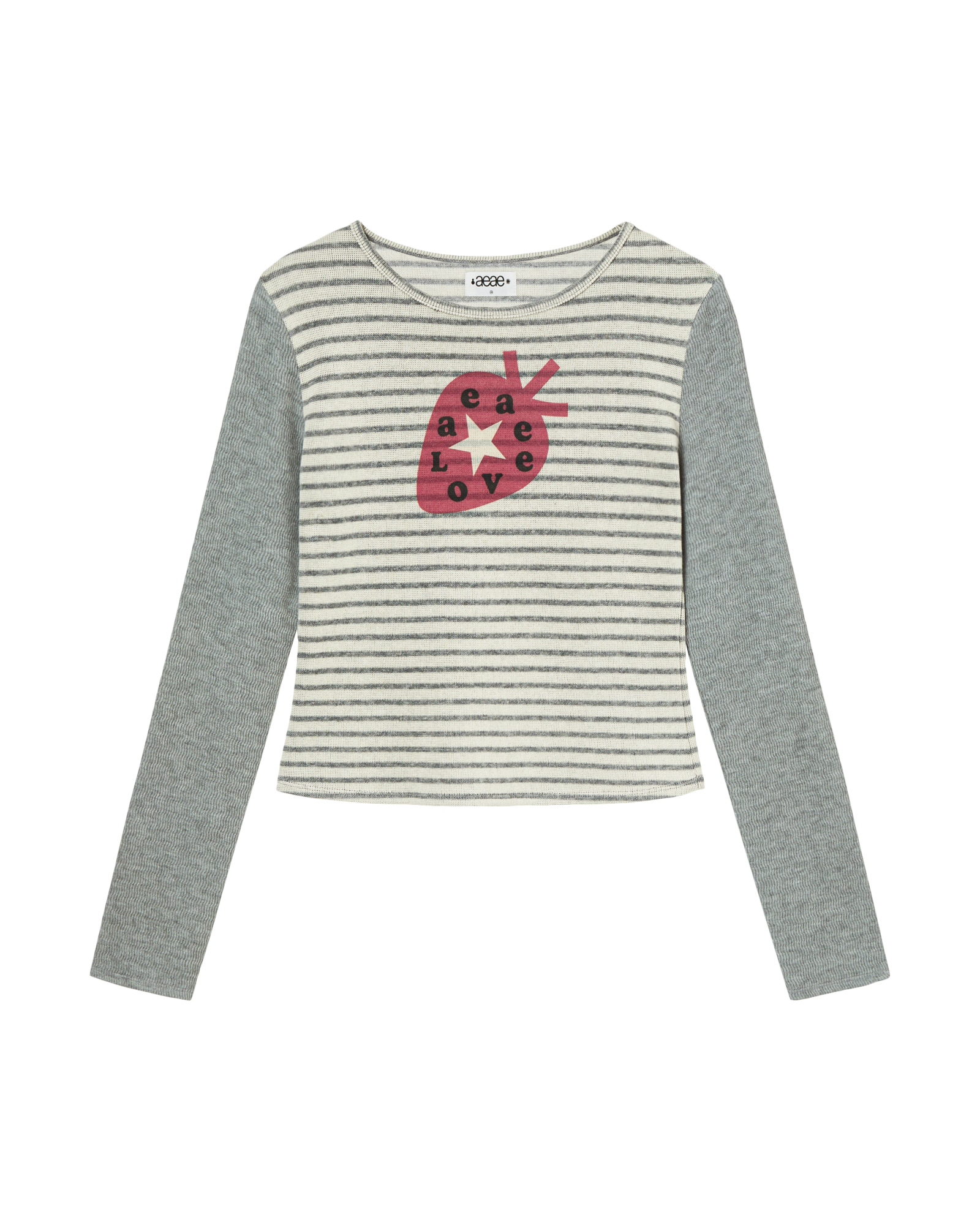 STRAWBERRY TEE GREY