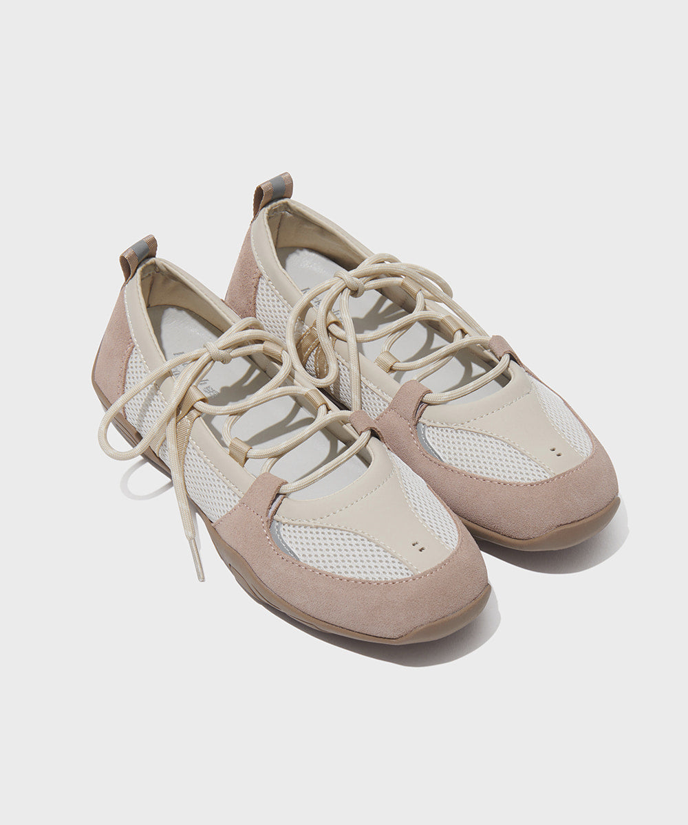 NICOLE WEAVING LACEUP SNEAKERS / 4 Color