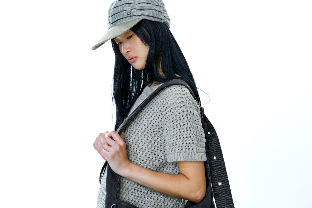 LEAF CUT CORDUROY PANTS CHARCOAL