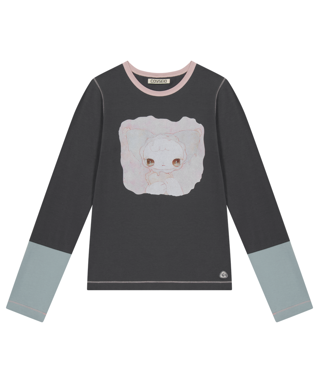 BLUSH LONGSLEEVES CHARCOAL