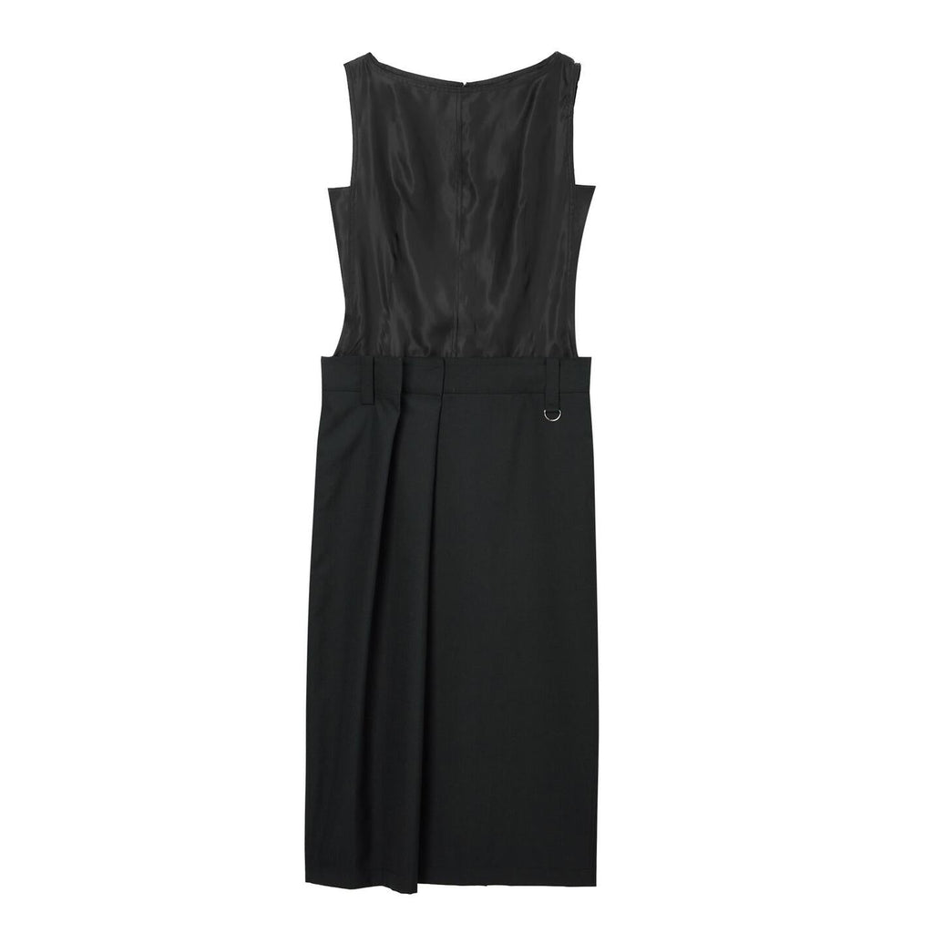 PLEATS DETAIL DRESS (BLACK)
