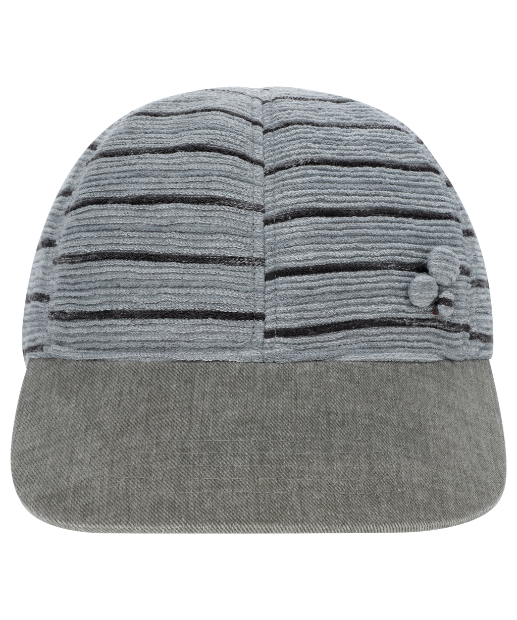 PEACH STRIPE CAP GREY