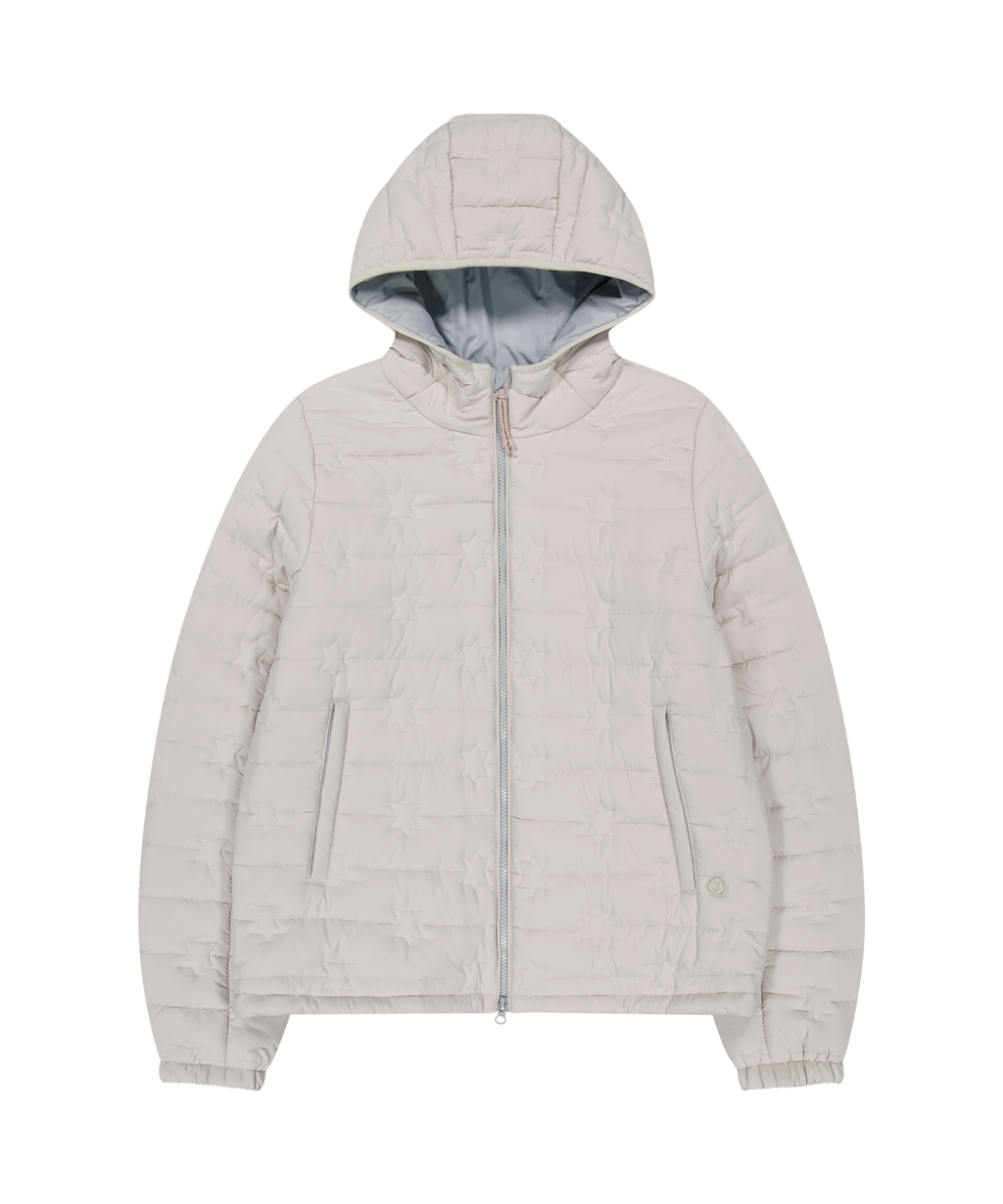 FLUFFY LIGHT PADDED JACKET IVORY