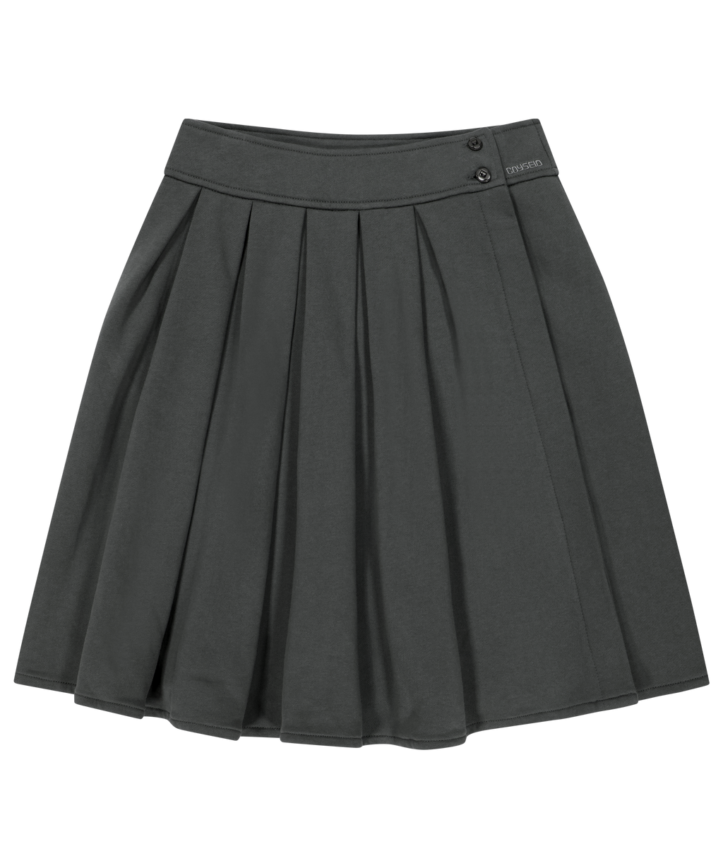 COZY SWEAT WRAP SKIRT CHARCOAL