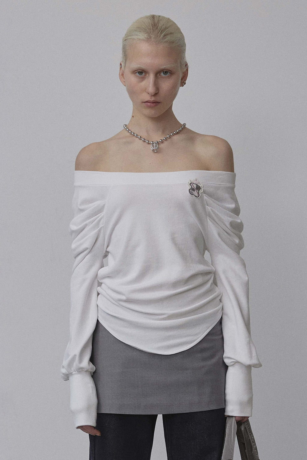 Princess Off-Shoulder Tee White