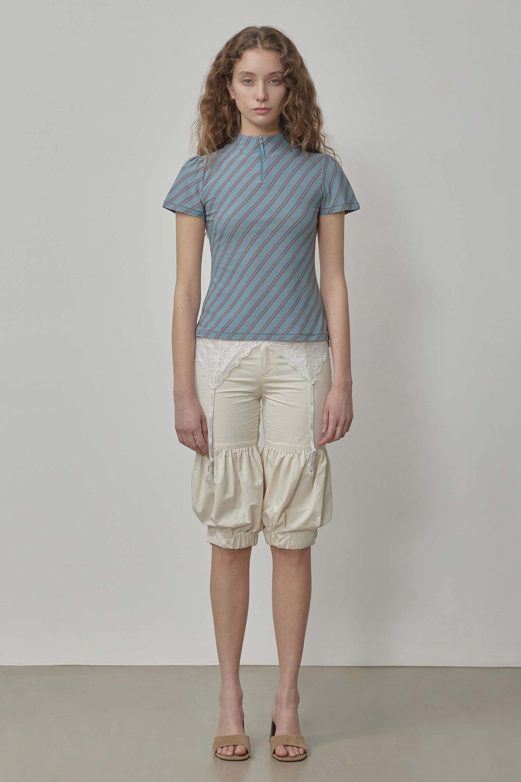 Stripe Jersey Top Sage