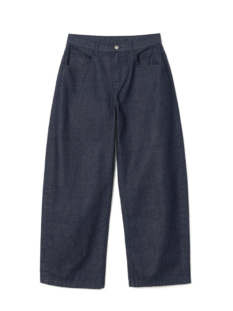 Reflect Curved Raw Pants Indigo Blue