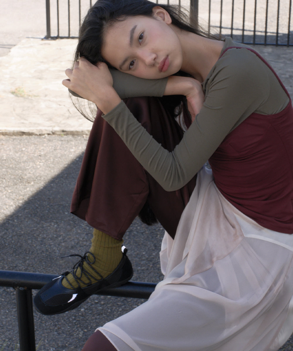 NICOLE WEAVING LACEUP SNEAKERS / 4 Color