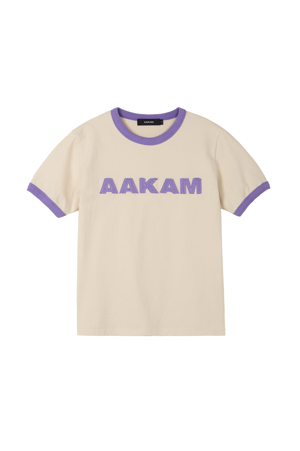 Logo Patch Ringer Top (Cream-Purple)