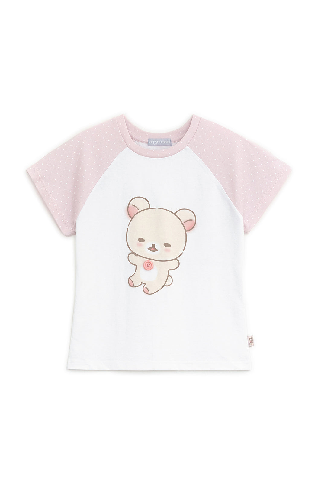 Korilakkuma dot raglan tee (White)