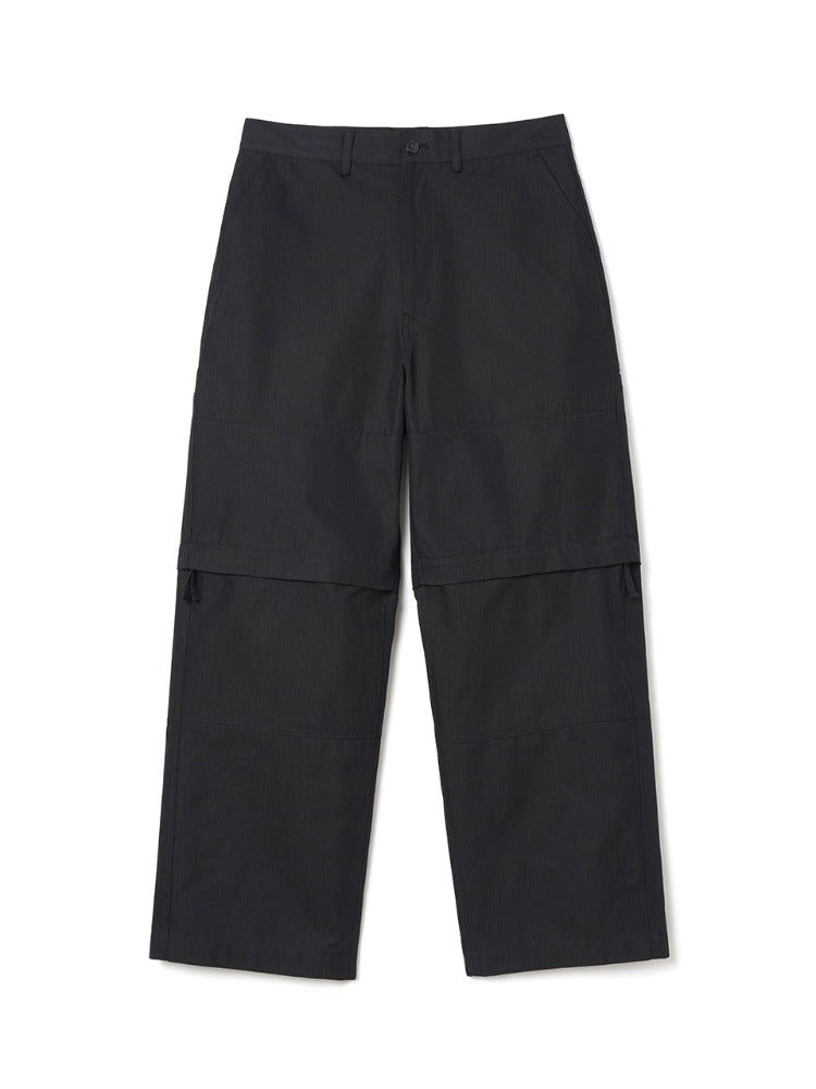 Double Layered Detail Pants Black
