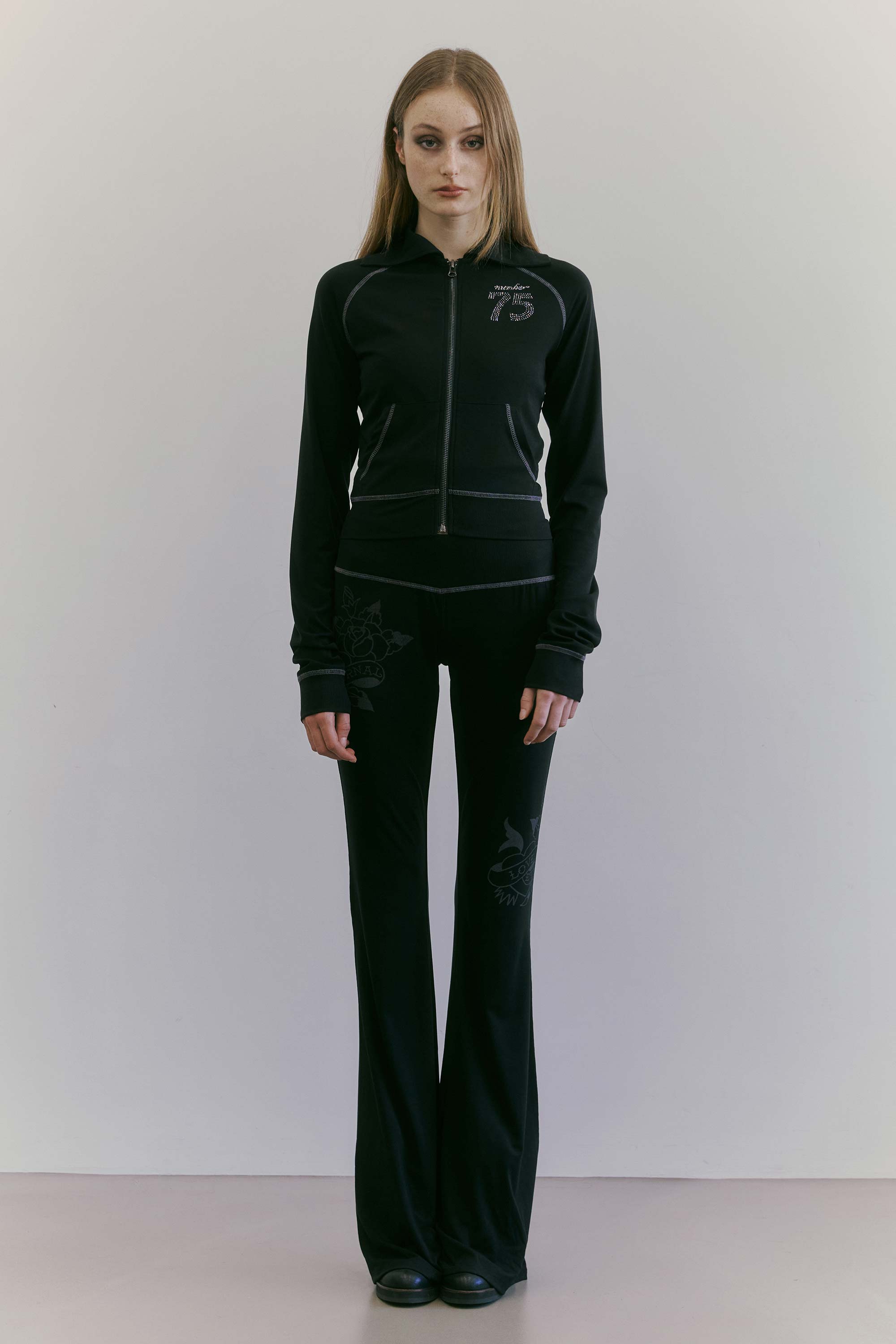 Sculptor X Ed Hardy Jersey Track Zip-Up Black