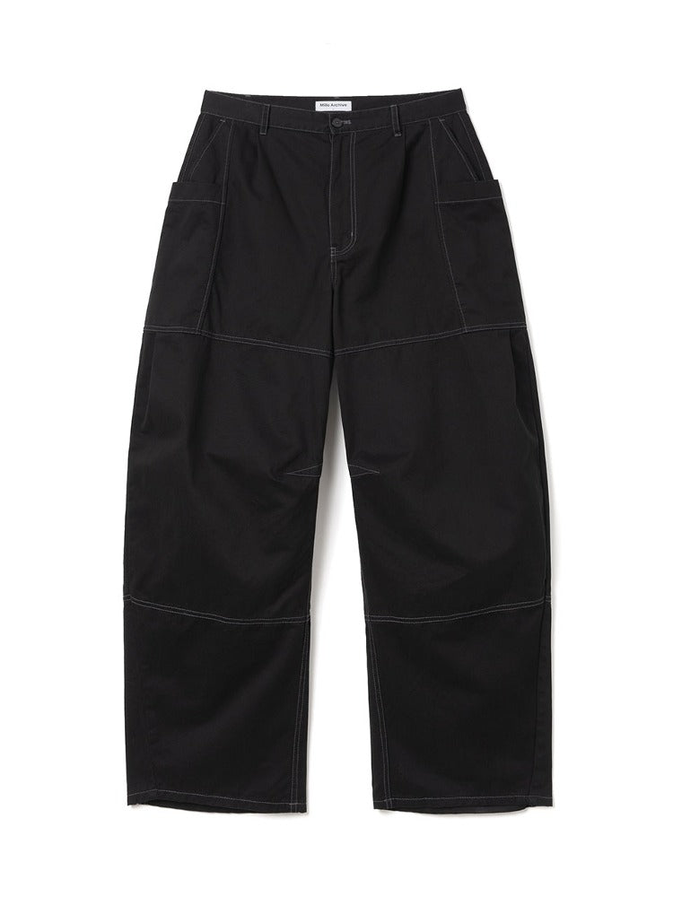 Double Round Pants Black