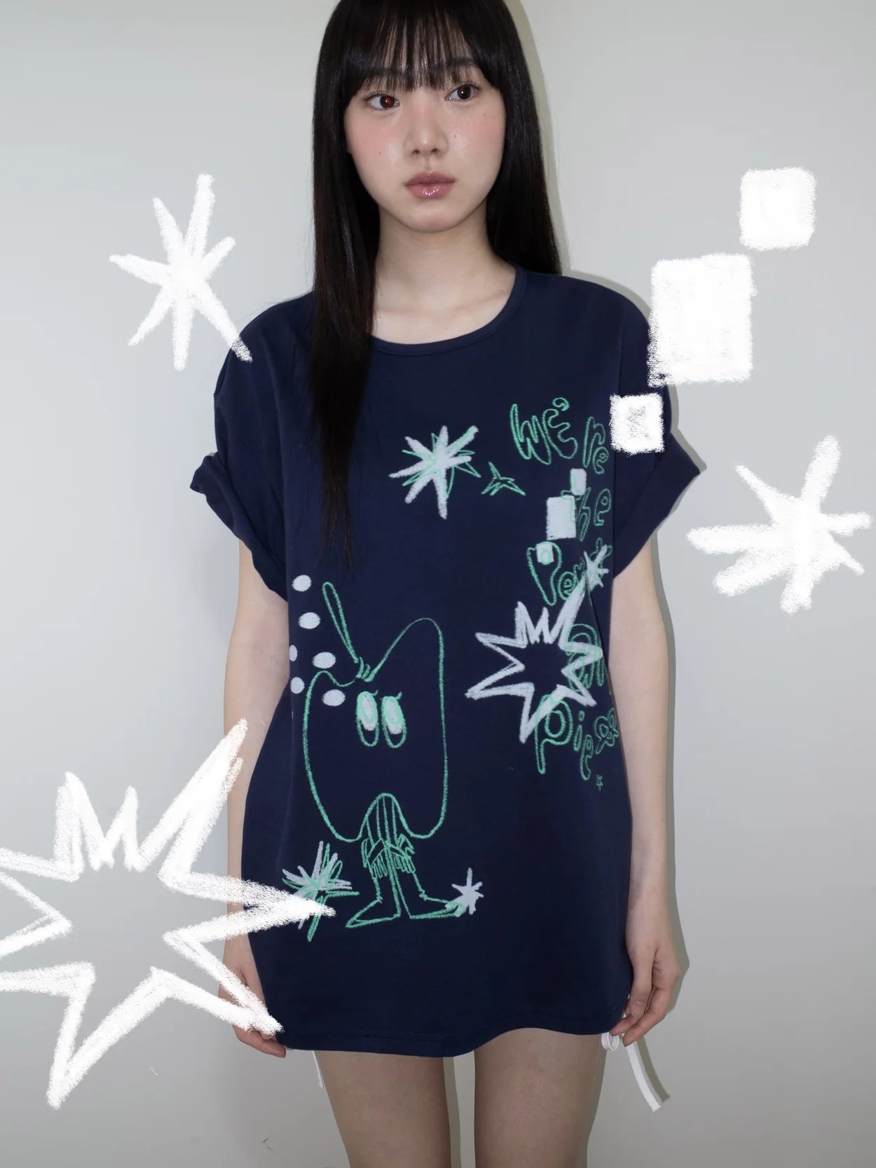 CRAYON FRUIT T-SHIRT (APPLE NAVY)