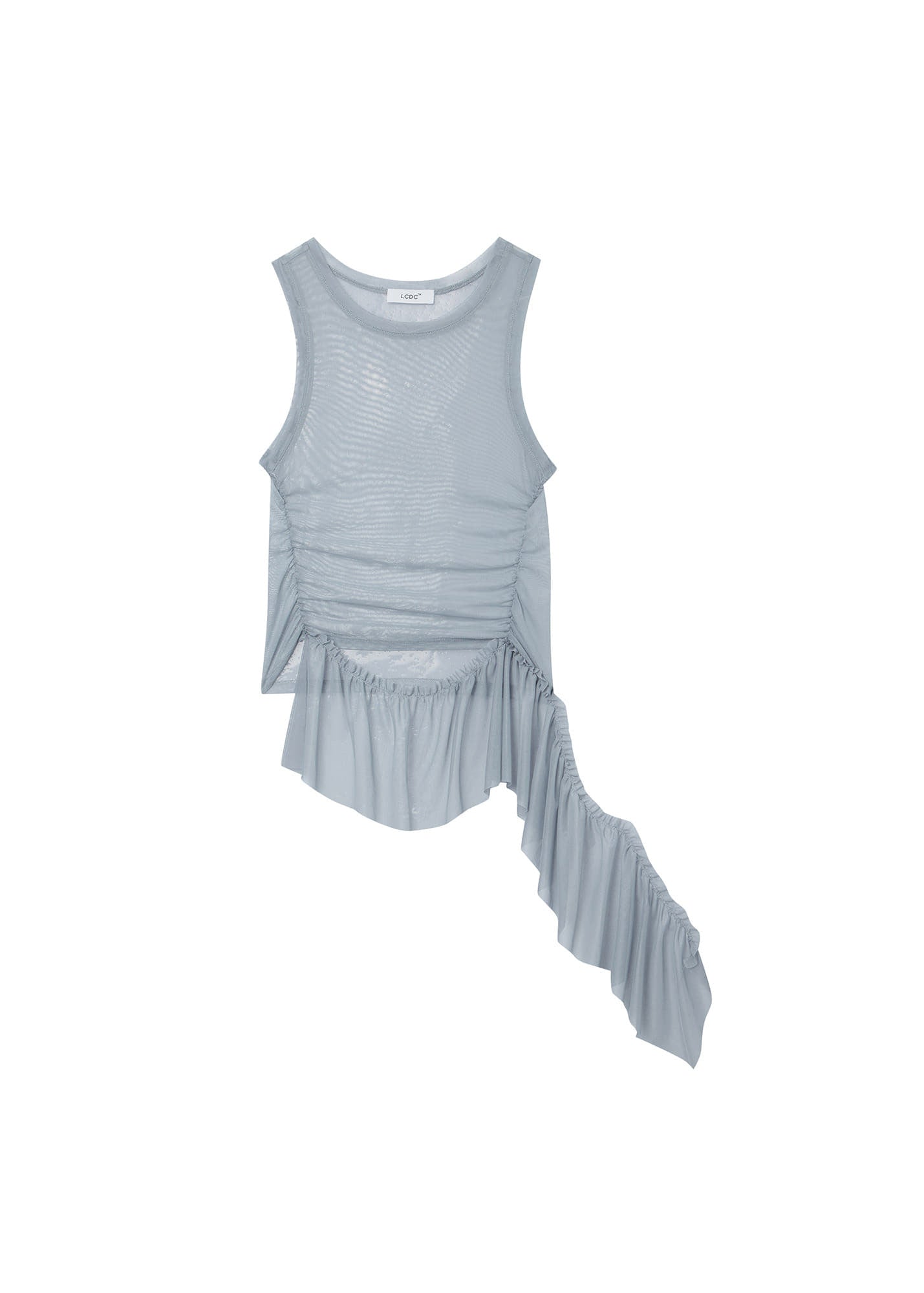 MESH FRILL SLEEVELESS TOP