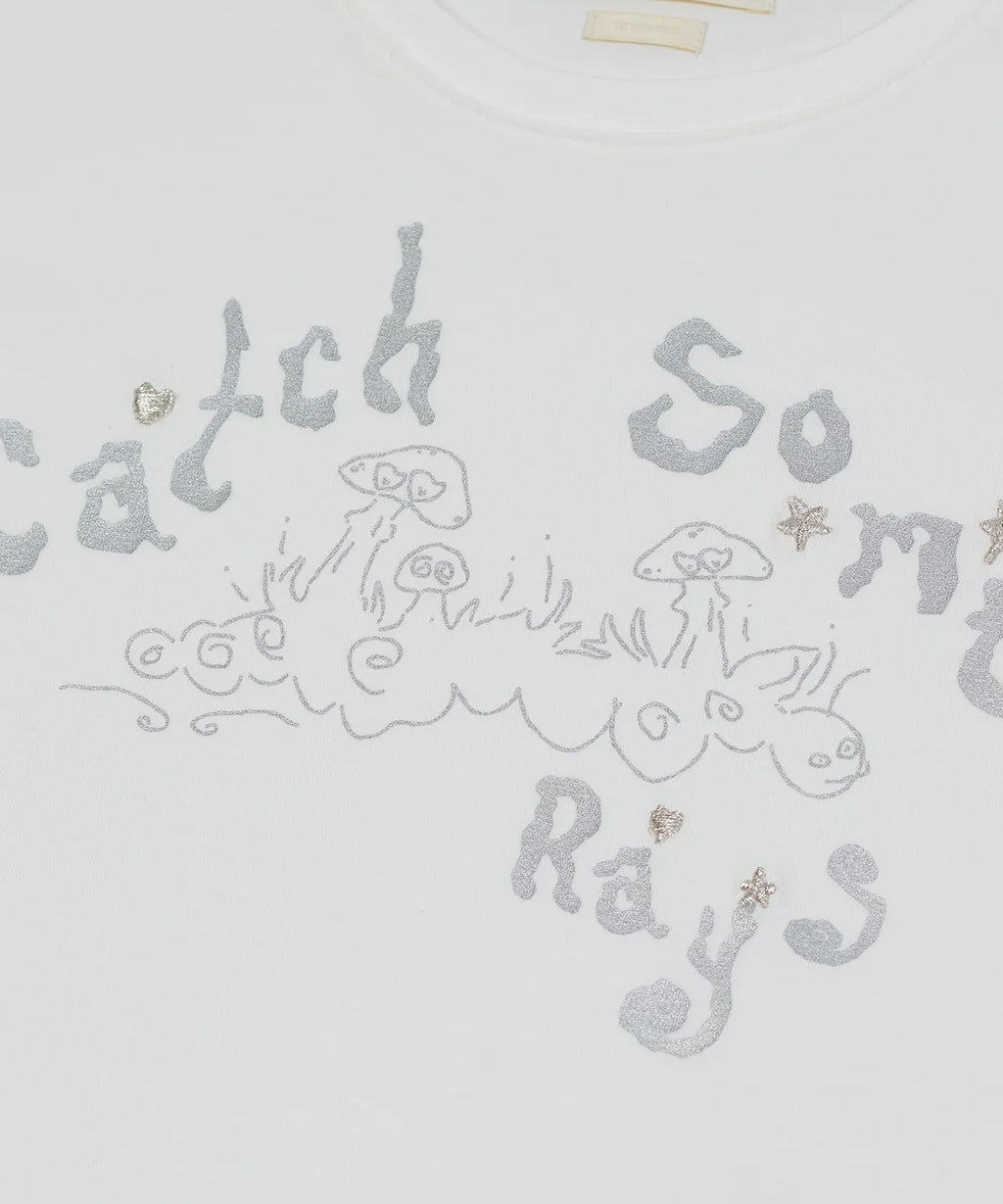 Catch Embroidery T-Shirt / White