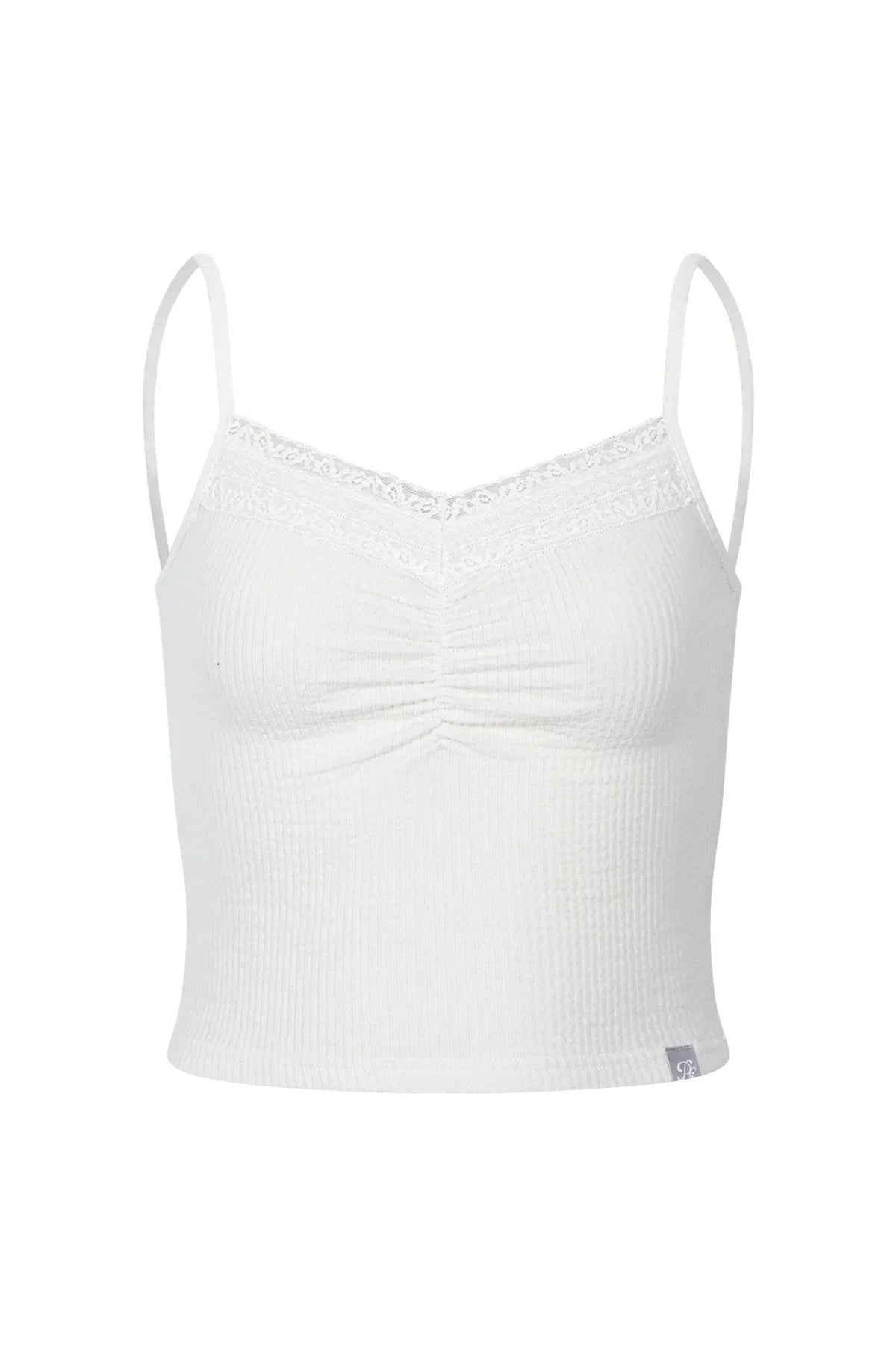 Hanni Lace Sleeveless Top / White