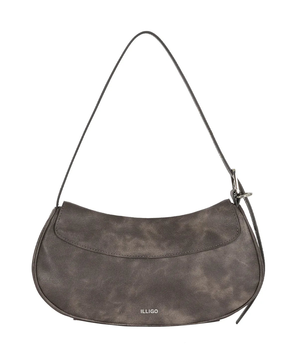 Stud Ornament Hobo Bag / Charcoal