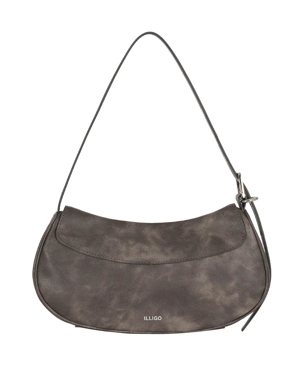 Stud Ornament Hobo Bag / Charcoal