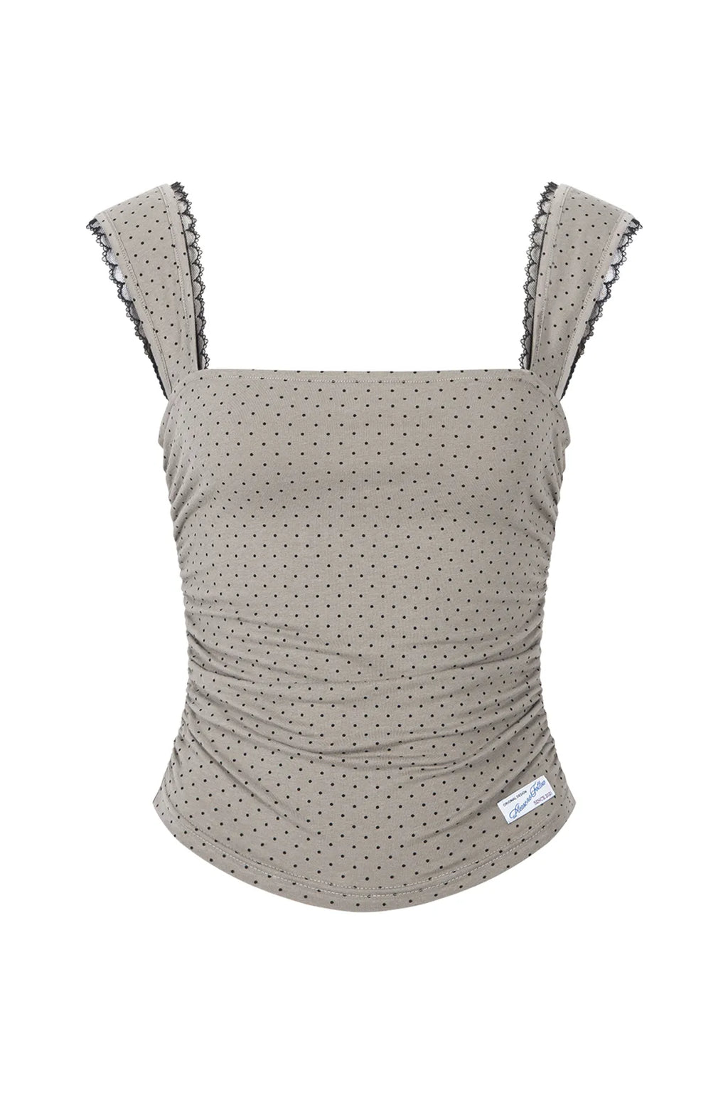 Anne Dot Lace Sleeveless Top / Khaki