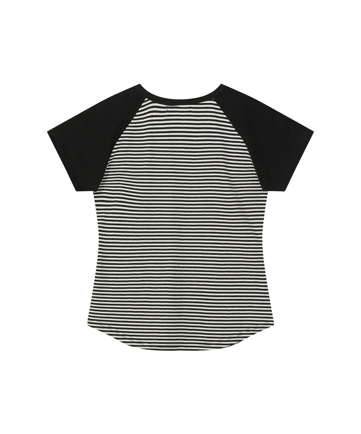 3 Button Angel Slim Fit T-Shirt Straight Black