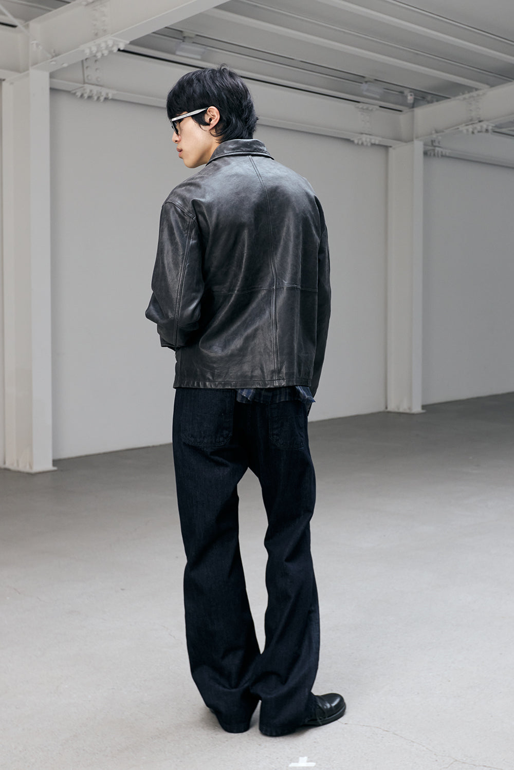 VTG Leather Blouson Charcoal