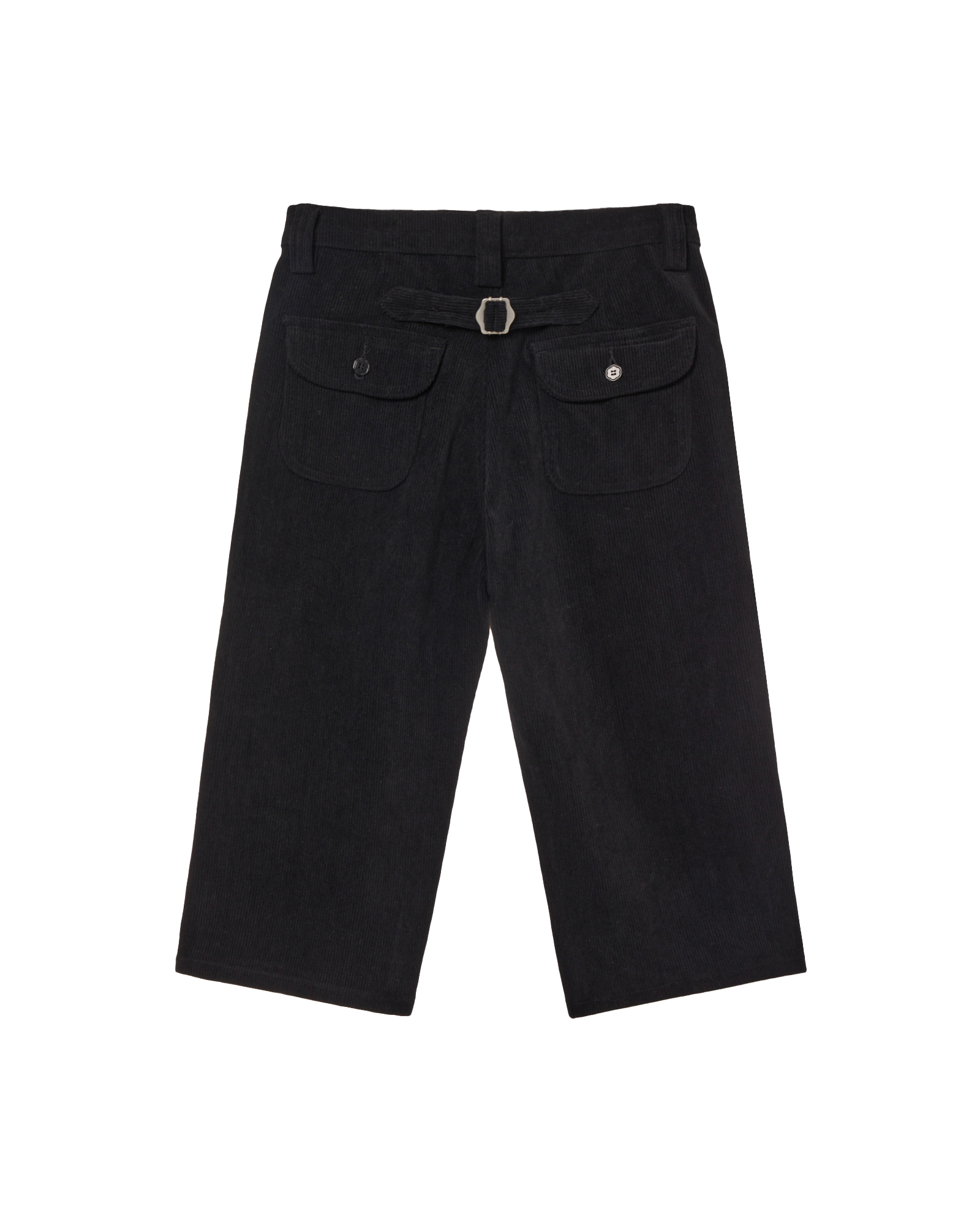 STAR PATCH CAPRI CORDUROY PANTS BLACK