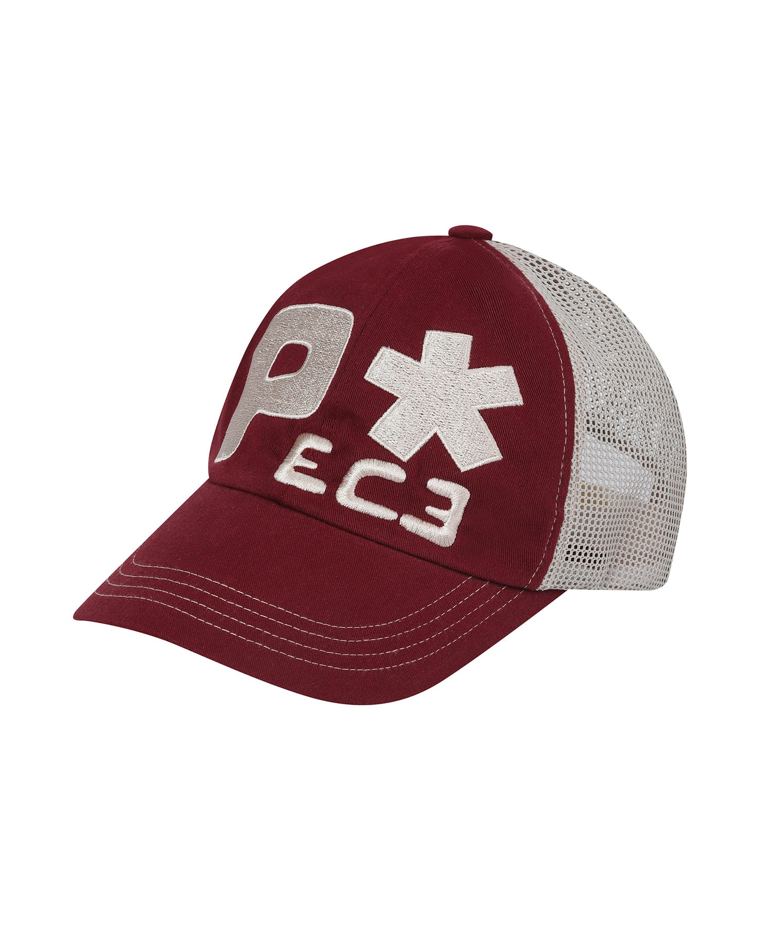 Piece Big Logo Mesh Ball Cap Bugandy