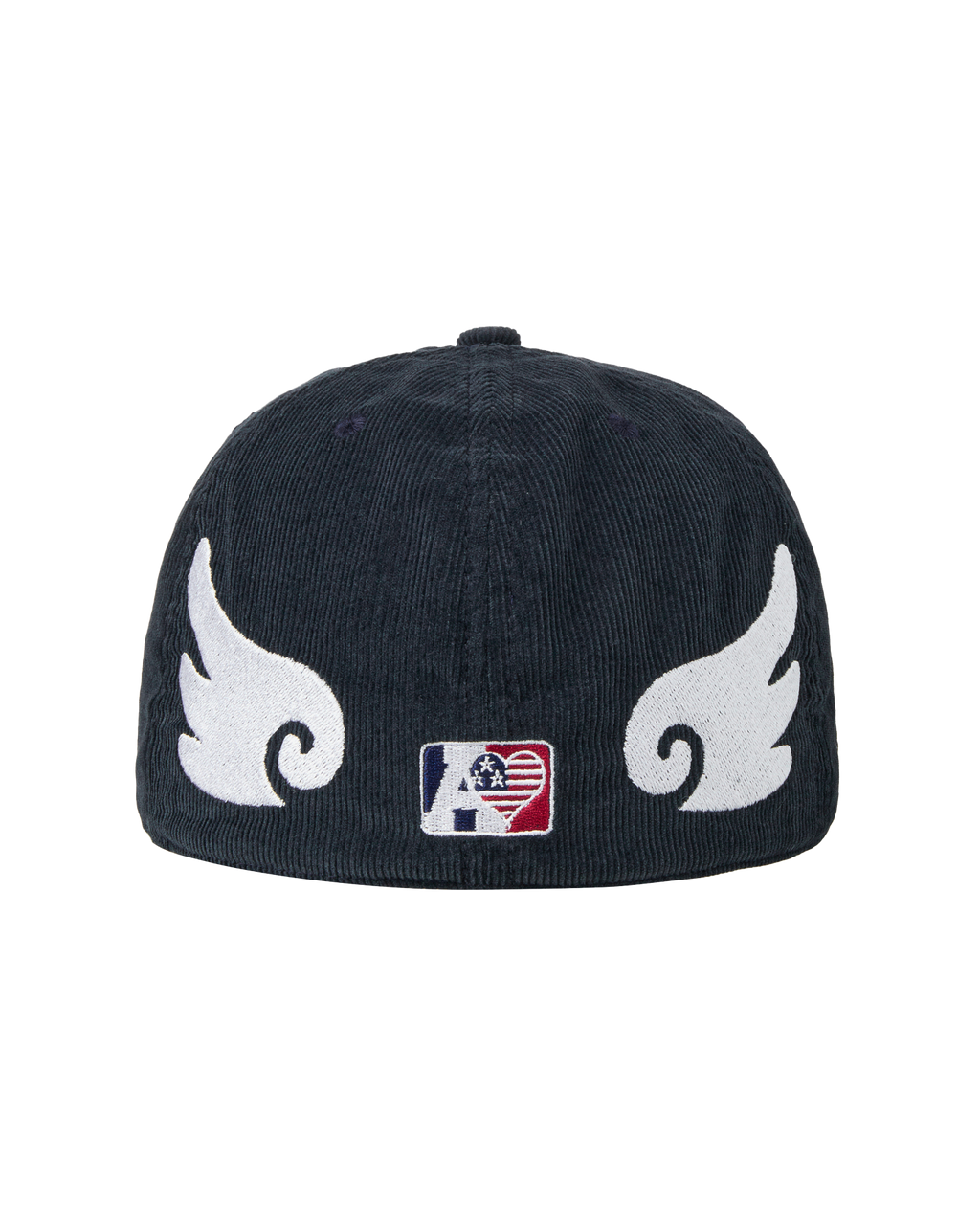 AE SYMBOL CORDUROY ANGEL WING CAP NAVY