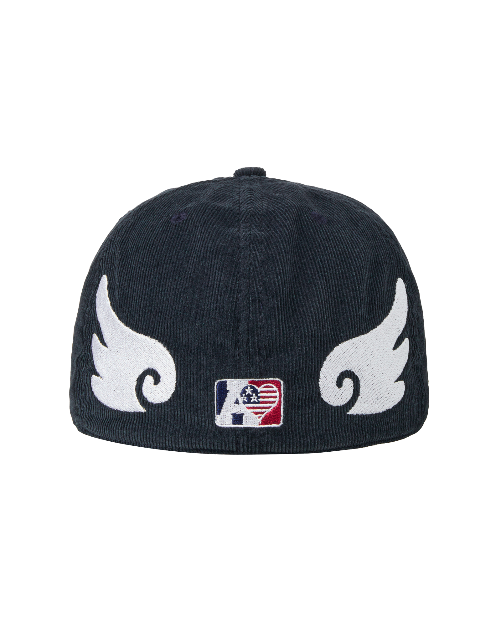 AE SYMBOL CORDUROY ANGEL WING CAP NAVY