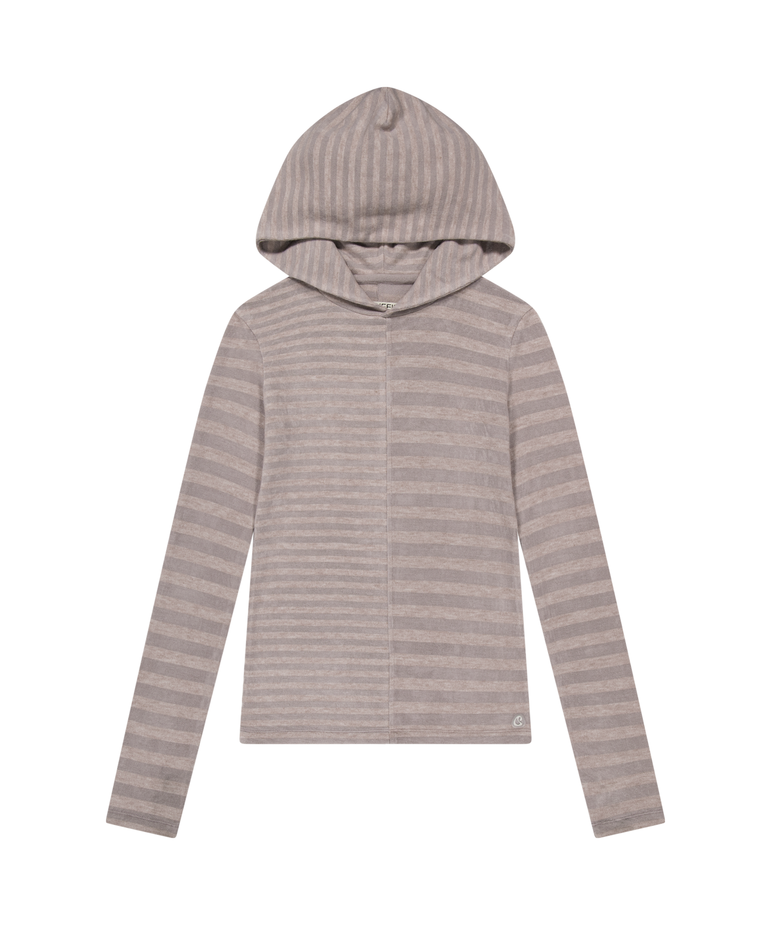 MIXED STRIPE HOODIE PURPLE