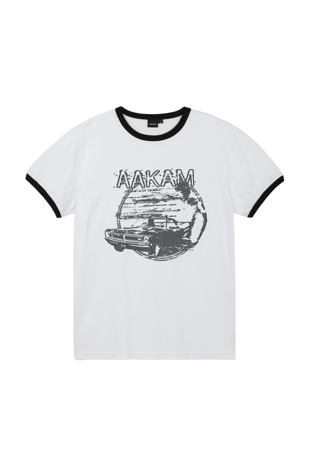 Cracked Car Ringer Top (White)