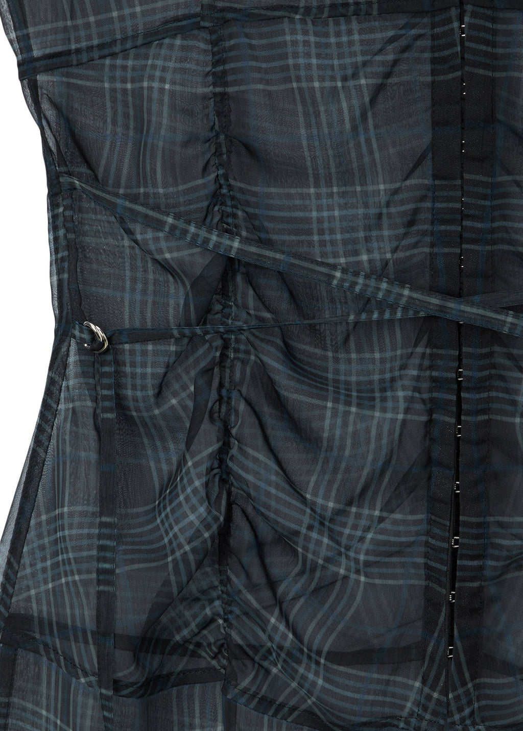 HOOK DETAIL CHIFFON DRESS_CHECKED / 2 Color