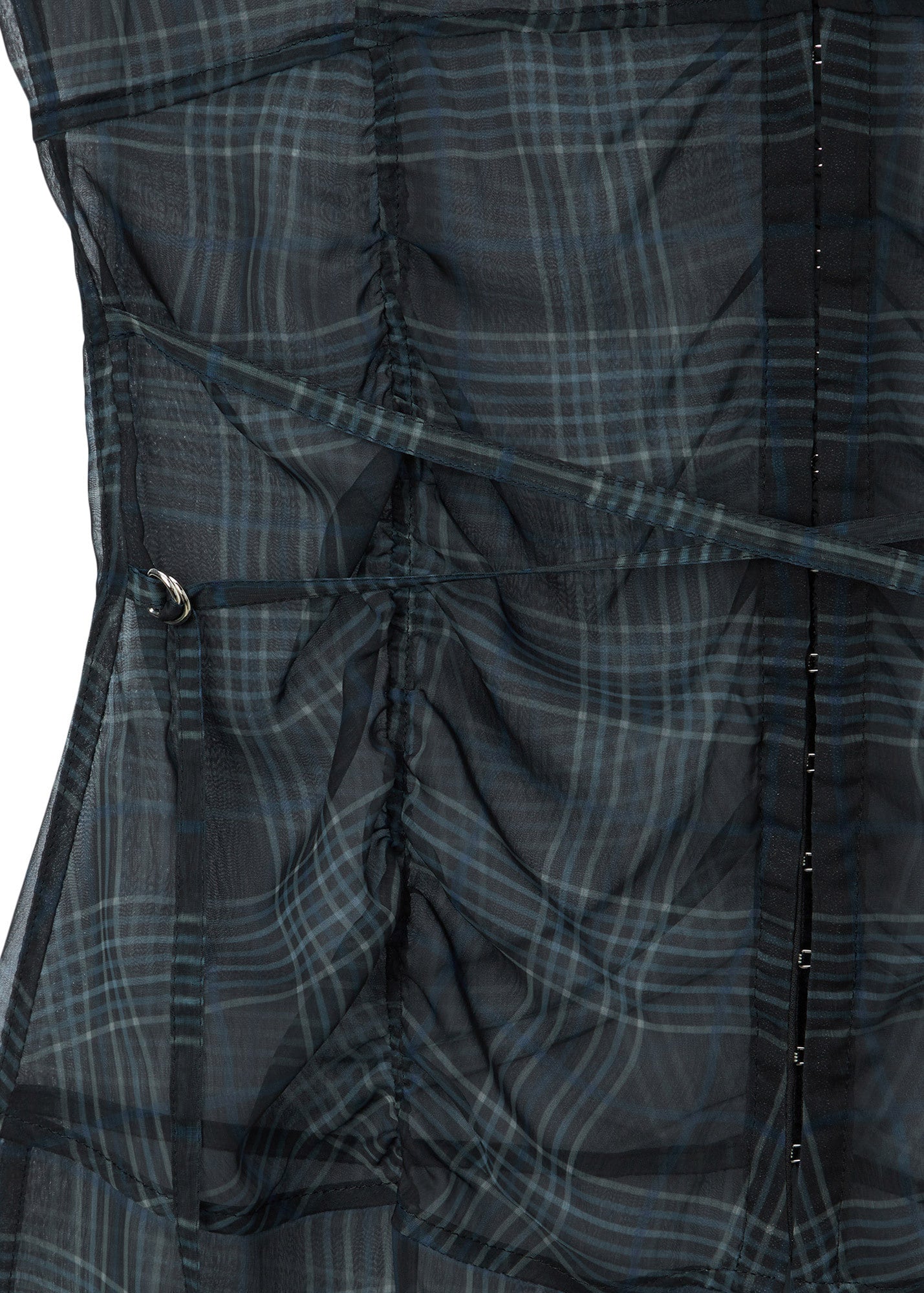 HOOK DETAIL CHIFFON DRESS_CHECKED / 2 Color