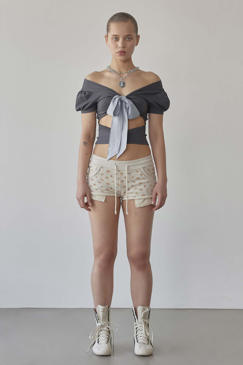 Princess 2way Tee Charcoal