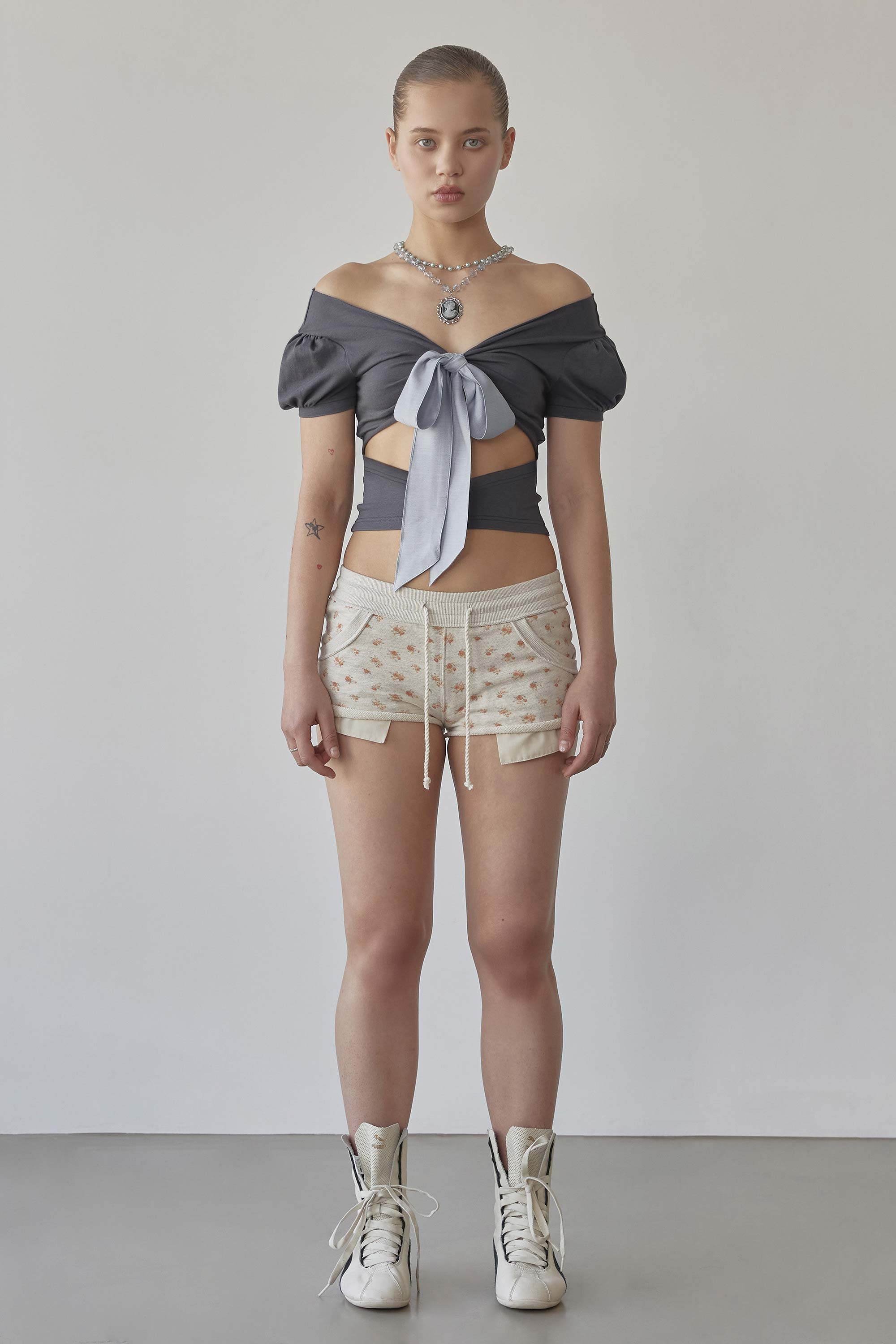 Princess 2way Tee Charcoal