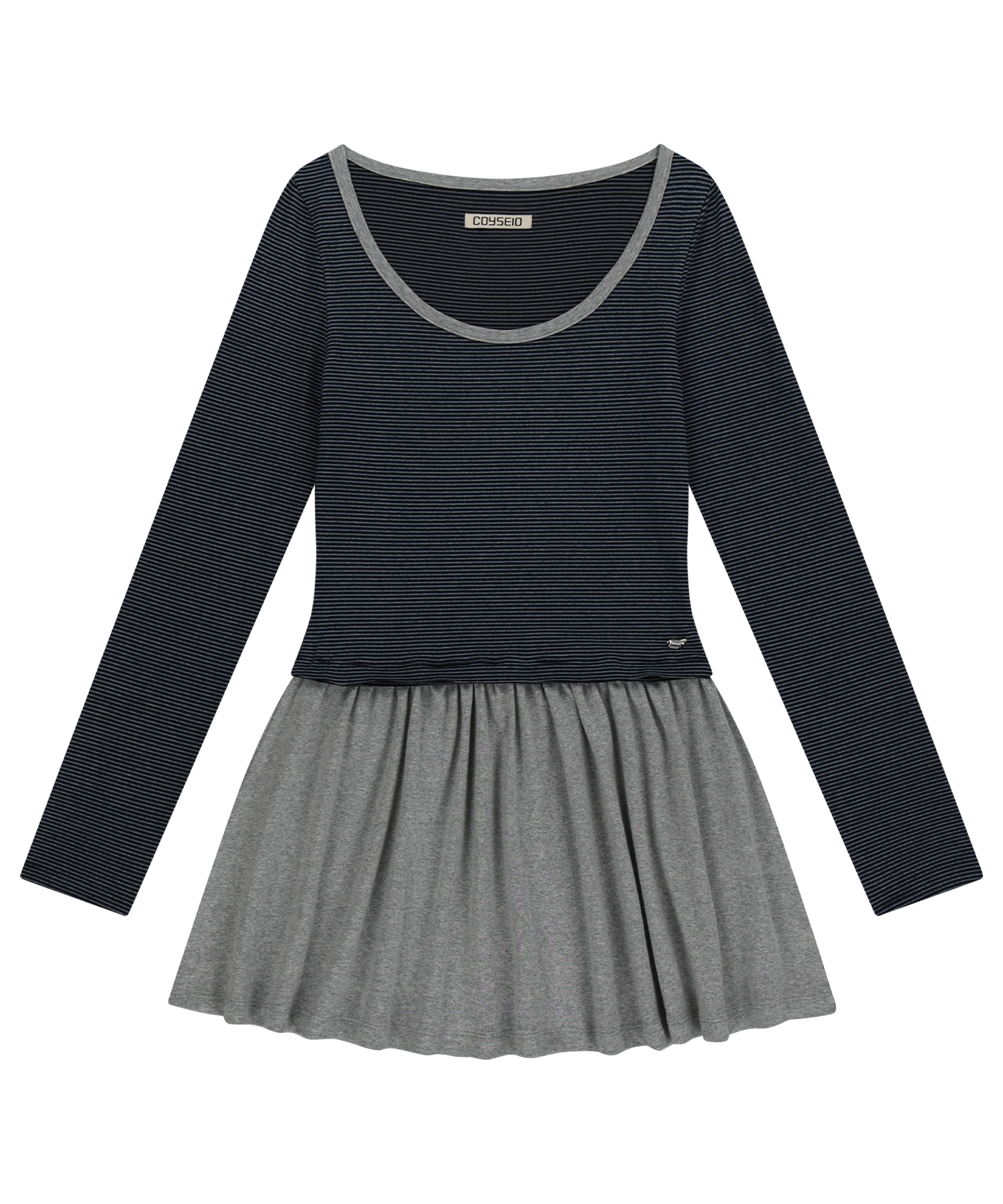 COY STRIPE DRESS NAVY