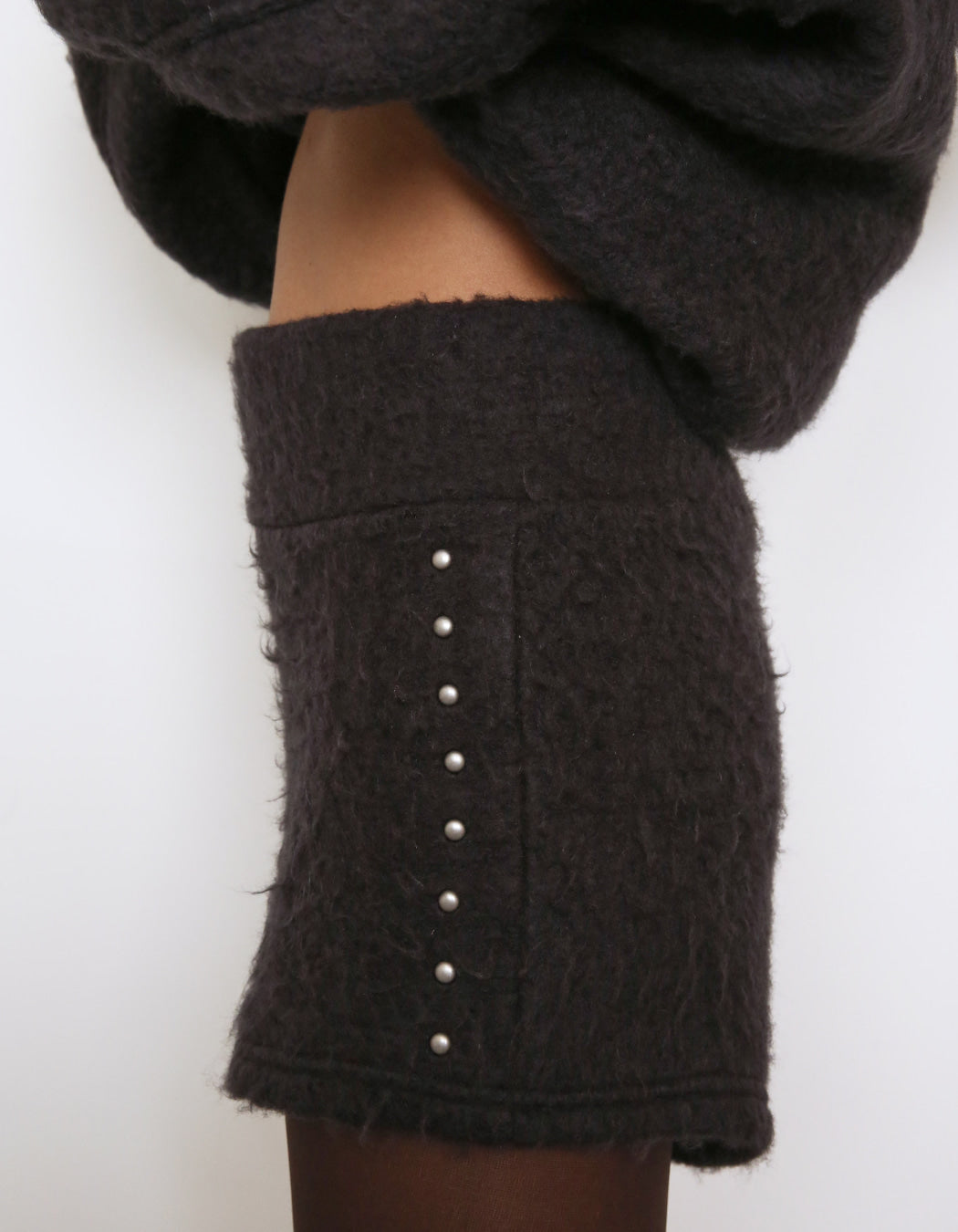 FLUFFY STUDDED DOLPHIN SHORTS