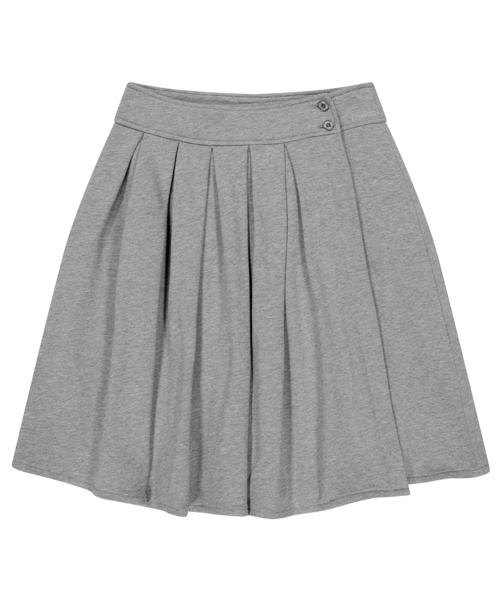 COZY SWEAT WRAP SKIRT MELANGE GREY