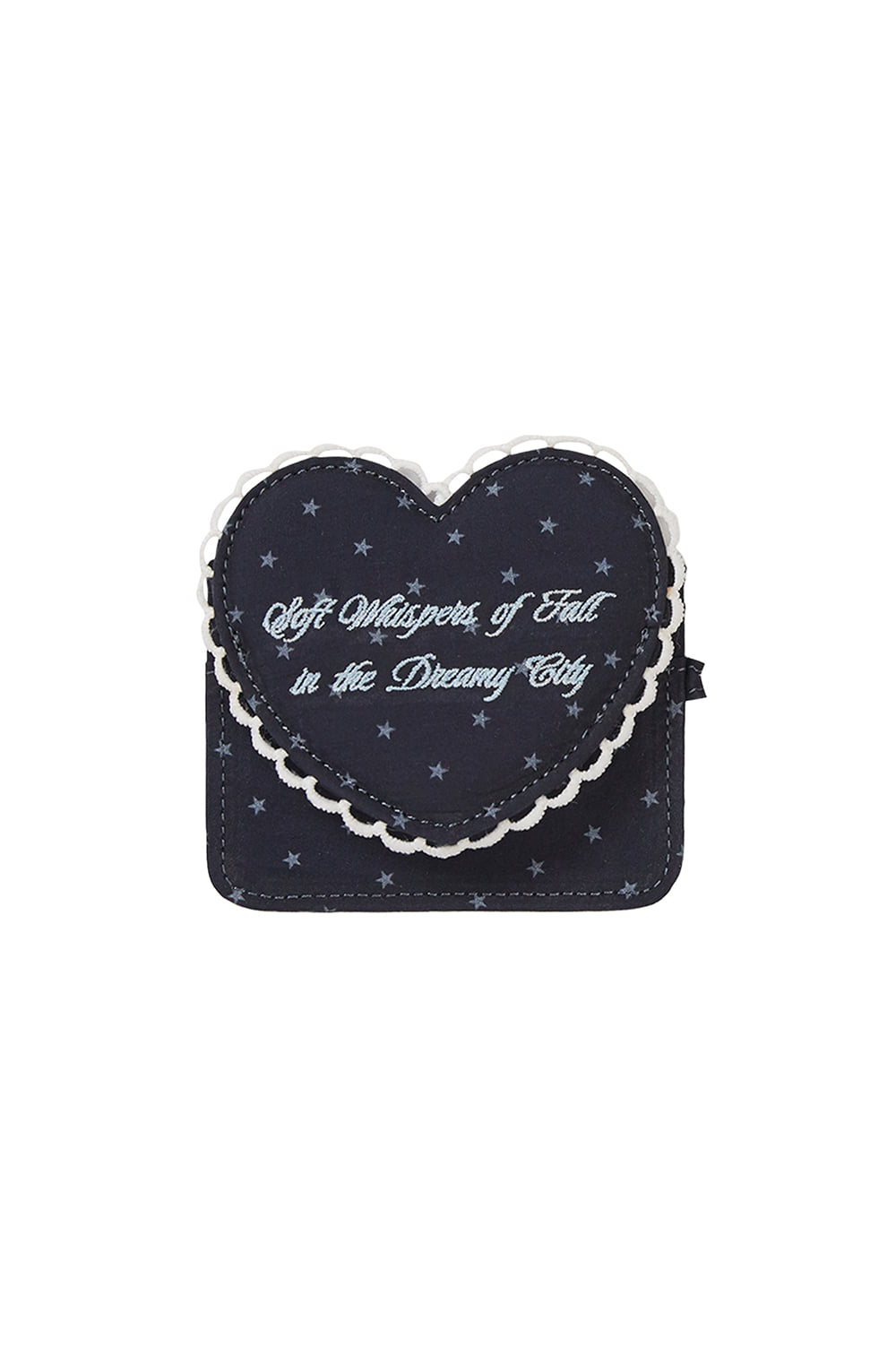 Heart frame card wallet Navy