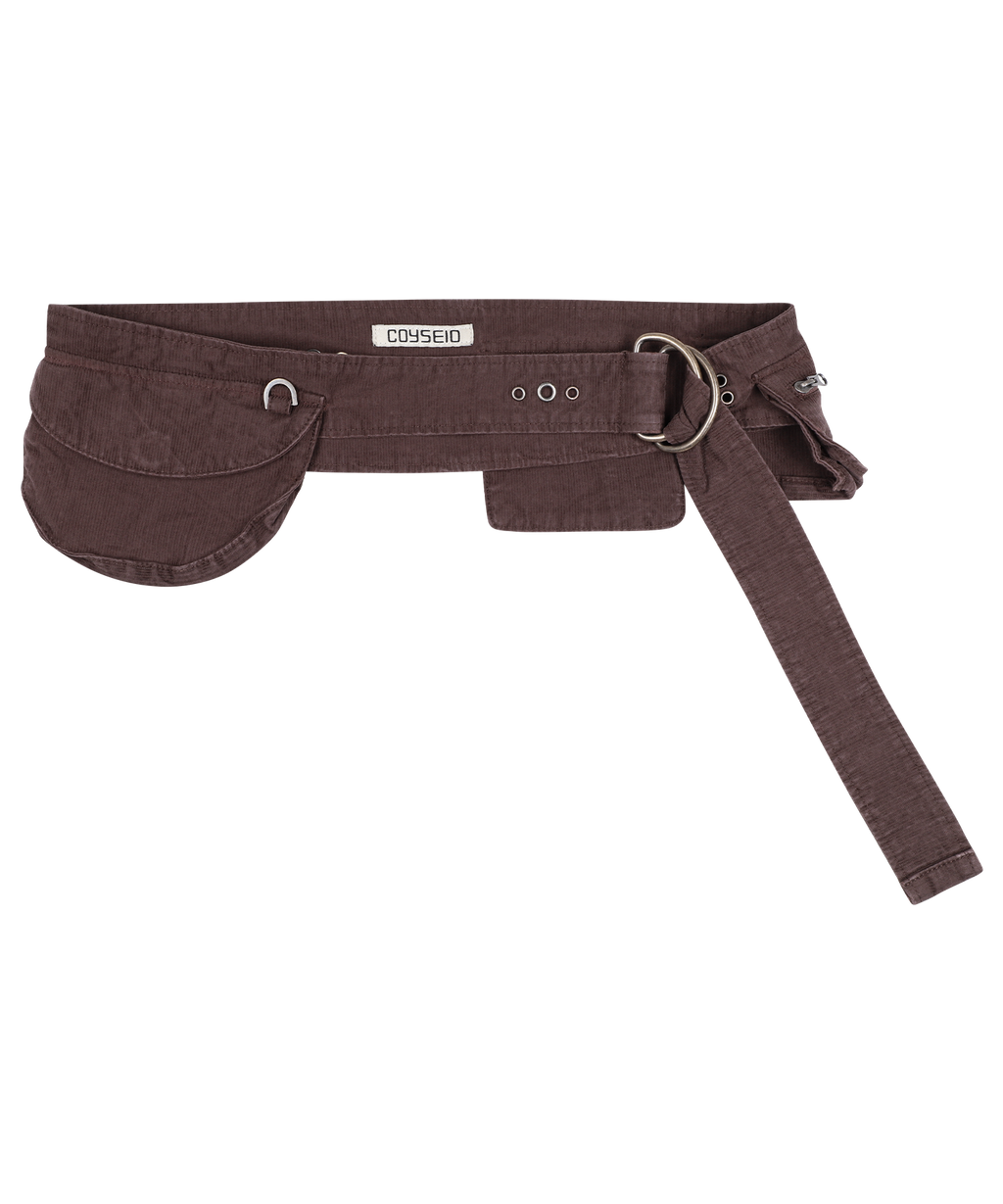 WASHED COTTON BELT BAG WINE