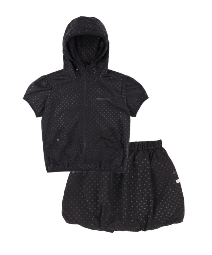 SET DOT BALLOON SKIRT SET UP (BLACK)