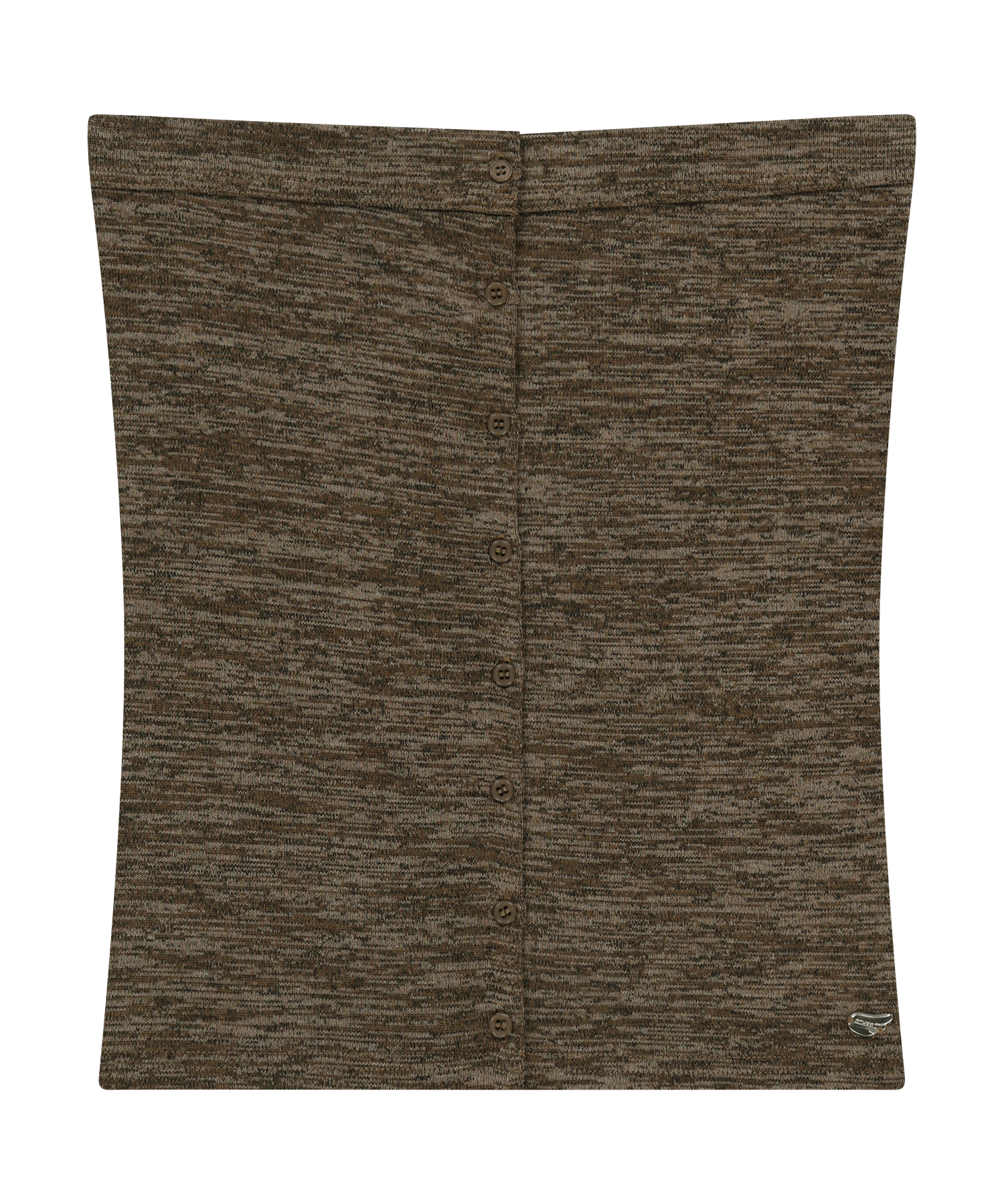 KNIT TUBE TOP BROWN