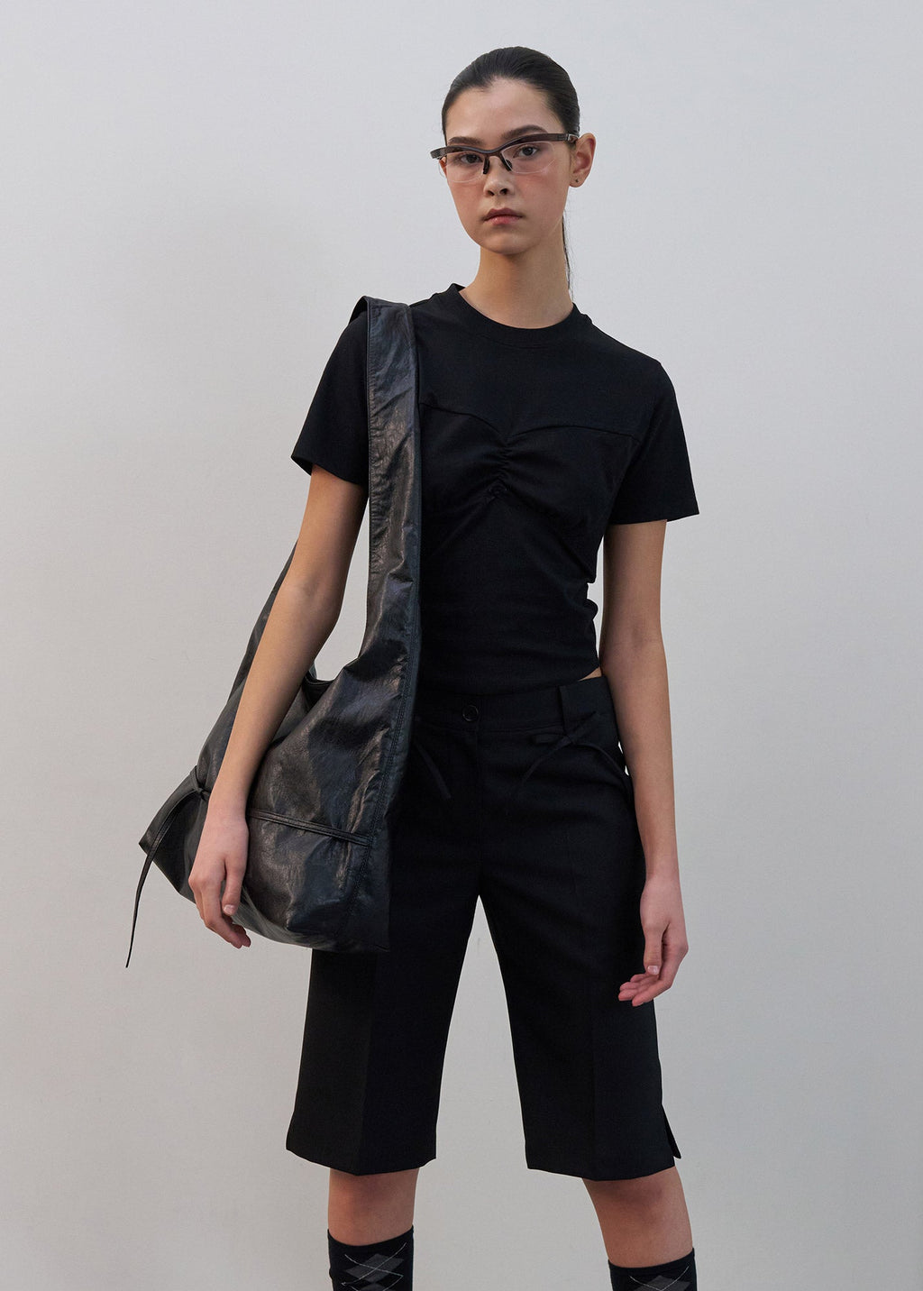 BUSTIER DETAIL T-SHIRTS / 2 Color