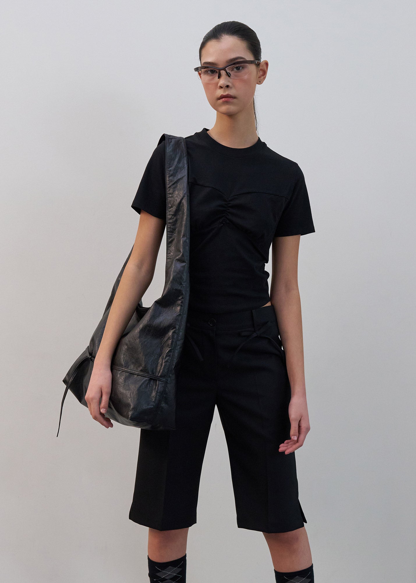 BUSTIER DETAIL T-SHIRTS / 2 Color