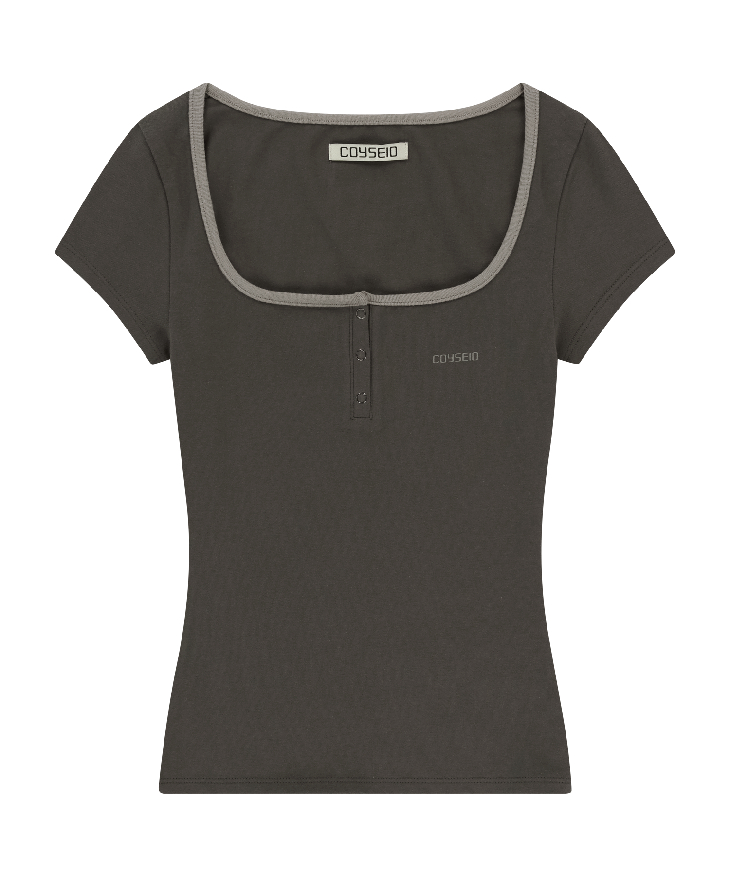 PRONG SNAP MINI LOGO TEE ASH BROWN