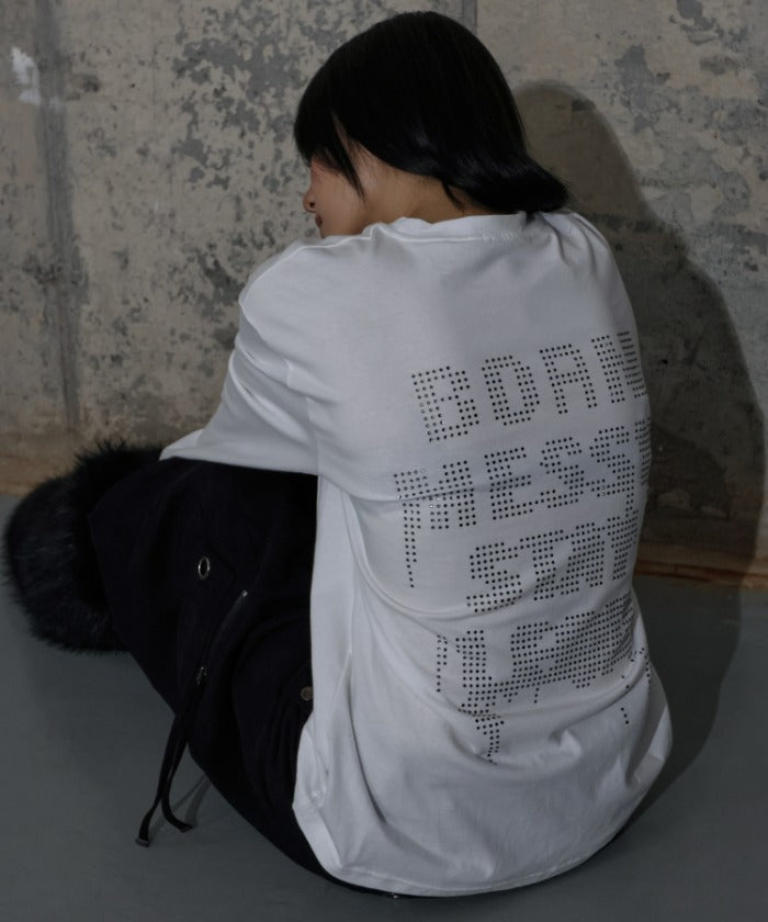 FF LETTERING LONG SLEEVE (WHITE) F25ZB022